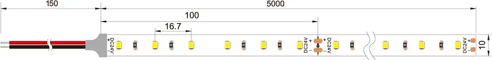 High CRI 90Ra LED Strip Light 2835 60led Per Meter 12V/24V DC Flexible LED Strip view 6
