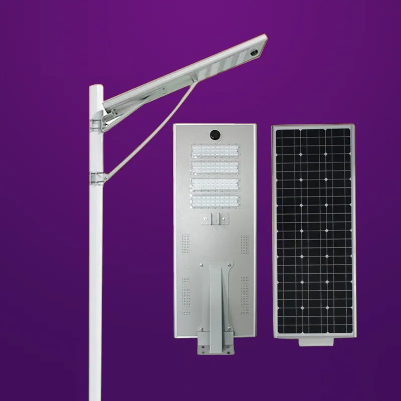 100W Integrated Solar LED Street Light with Motion Sensor view 2