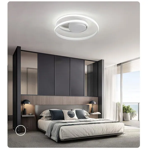 Round Flush Ceiling Lights Dimmable Chandelier Pendant Lighting Fixtures,Remote Control view 3