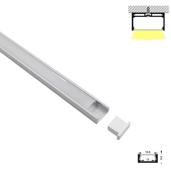 Ultra Thin Surface Mounted Led Aluminum Profile SC1506 view 4