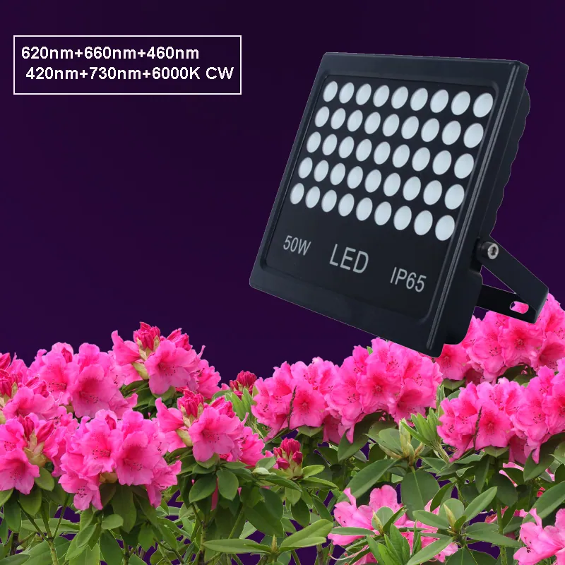 50W led plant grow light IR UV,led grow light full spectrum dual-chip growing lamp