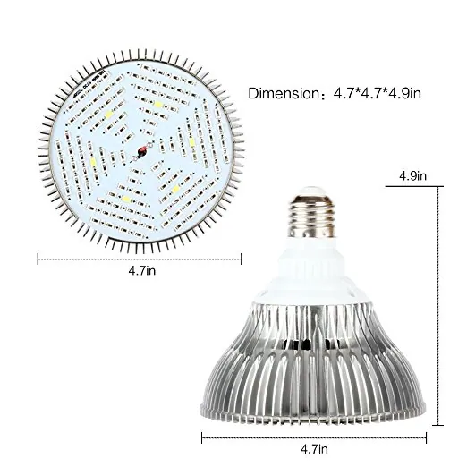 50W 80W LED Grow Light Bulb, Grow Lamp for Indoor Plants, Plant Light Bulb for Indoor Garden Greenhouse and Hydroponic Plants Full Spectrum view 2