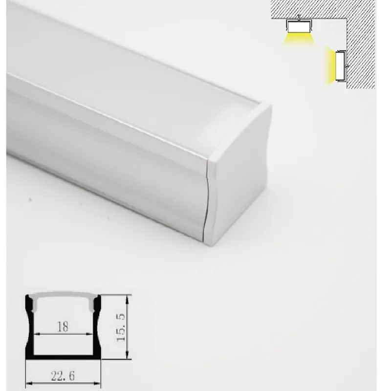 Led Strip Mounting Profiles SC2216 view 1