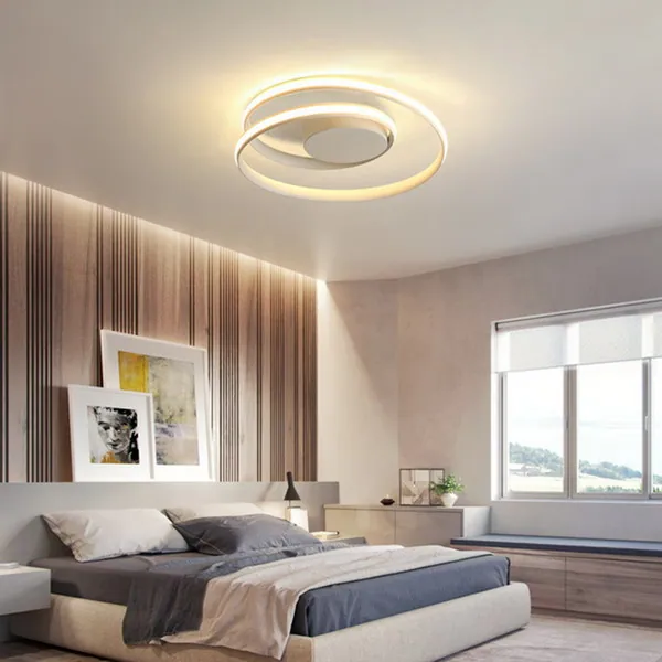 Round Flush Ceiling Lights Dimmable Chandelier Pendant Lighting Fixtures,Remote Control view 1