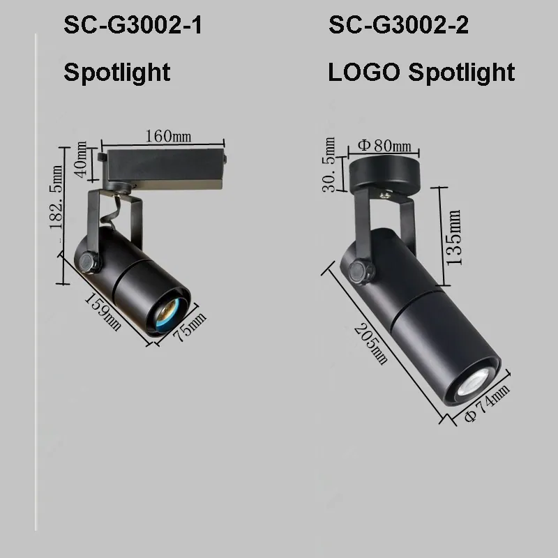 18W COB LOGO Track Spotlight,Rotatable Track Lighting Head,Angle Adjustable LED Light view 2