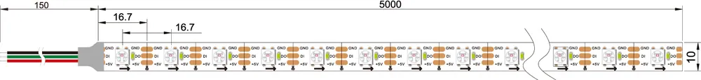 IC Built in LED Magic Strip,5050 60led/m DC5V Flexible LED Strip,RGB LED Strip Light view 6