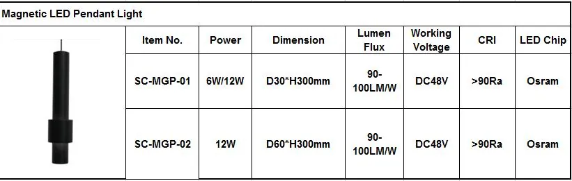 Magnetic LED Pendant Lamp 12W view 3