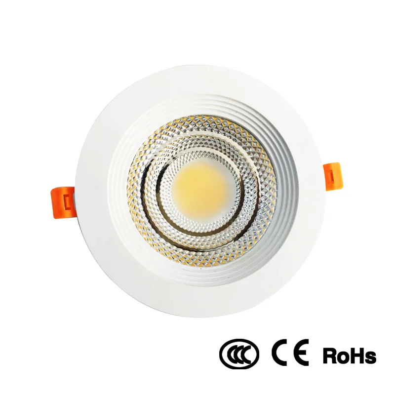 Recessed COB LED Downlight Fixture 5W 7W 15W 25W 30W 120° Beam Angle Ceiling LED Bulb