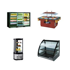Food display equipment: cake showcases, buffet counters and multidecks