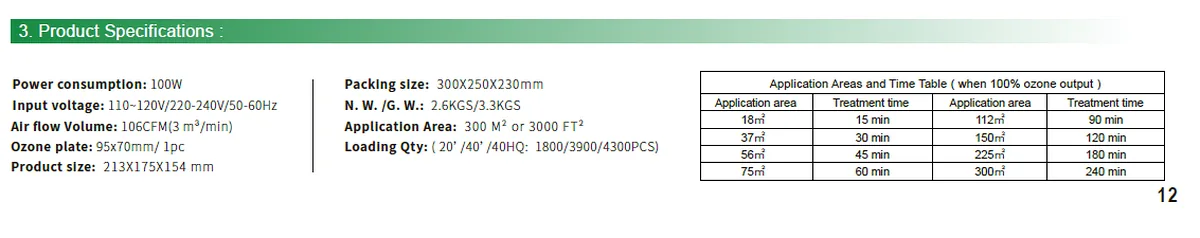 HE-153NK Smart wifi 10g ozone generators