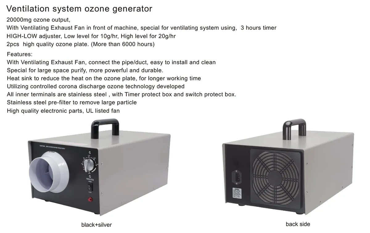 HE-158P 20G ventilation ozone generator