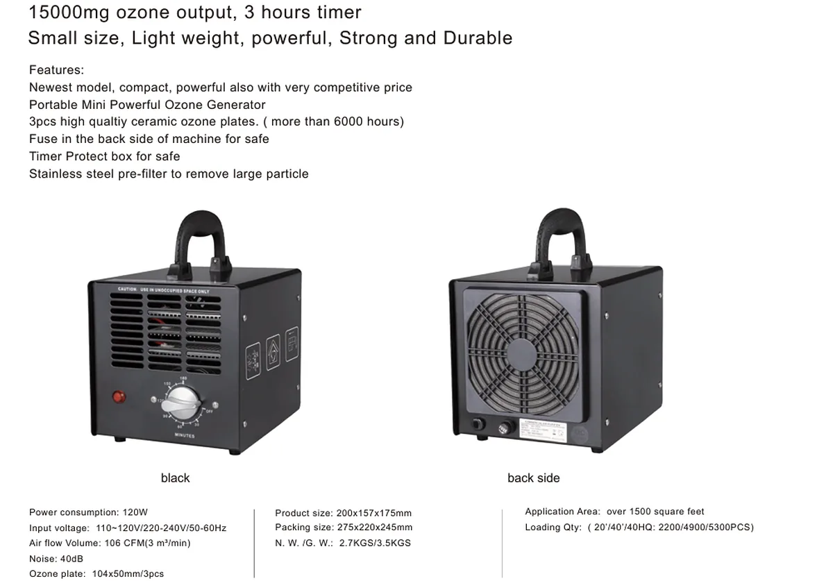 HE-160A New 15g mini ozone generator