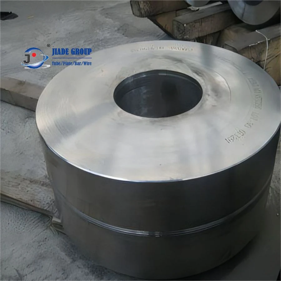 Large forged stainless steel disc with machined bore