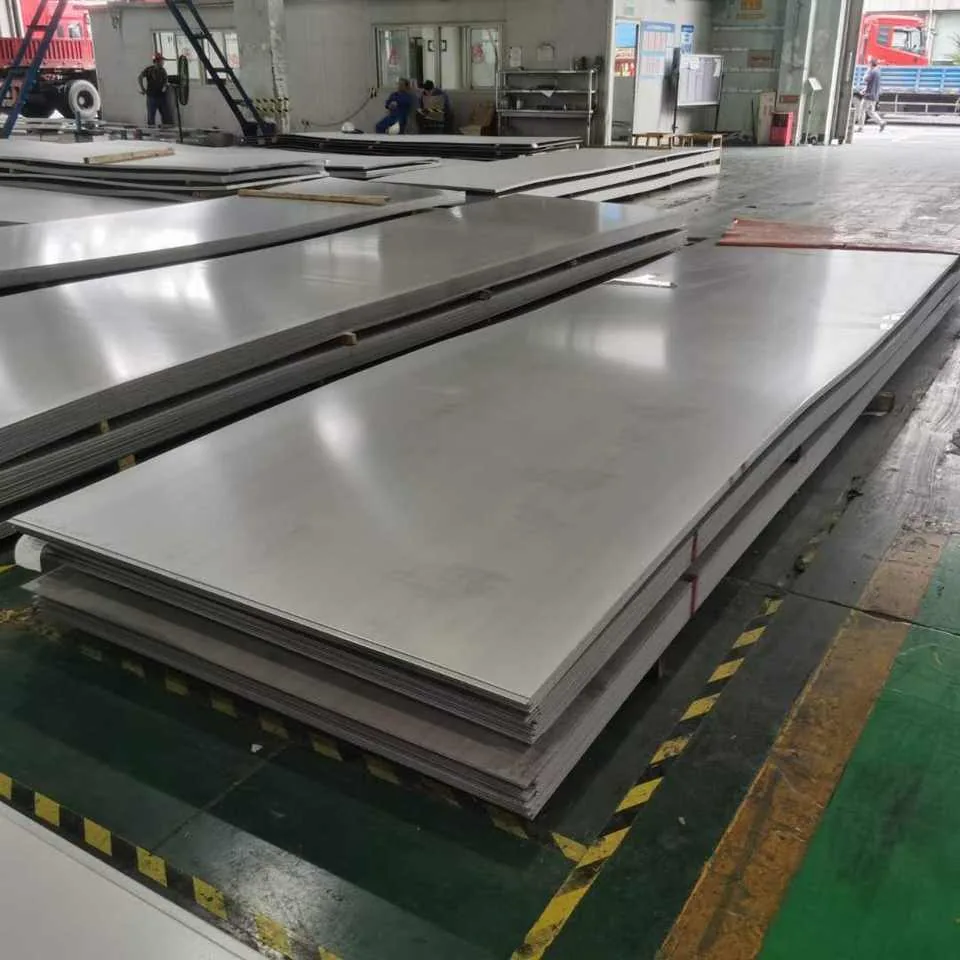 409 ferritic stainless steel sheet stacked in the warehouse