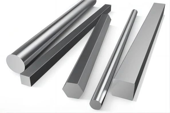 904L stainless steel bar cut ends showing machined finish