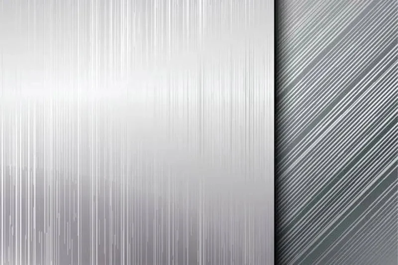 Brushed stainless steel surface showing fine directional grain