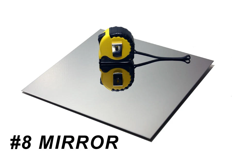 Mirror finish stainless steel sheet with reflective non directional surface