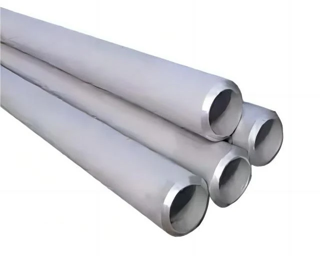 Nickel alloy square pipe sections stacked in the warehouse