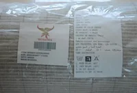 Folded MUSATEX women's interlining fabric wrapped in plastic with product and care labels.