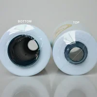 Two thread cones showing the bottom and top core openings