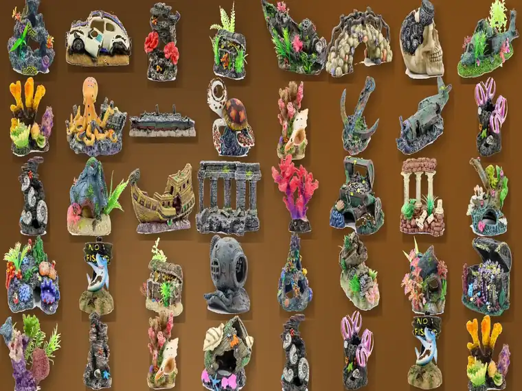 Resin Aquarium Ornaments from the Alpethome catalogue