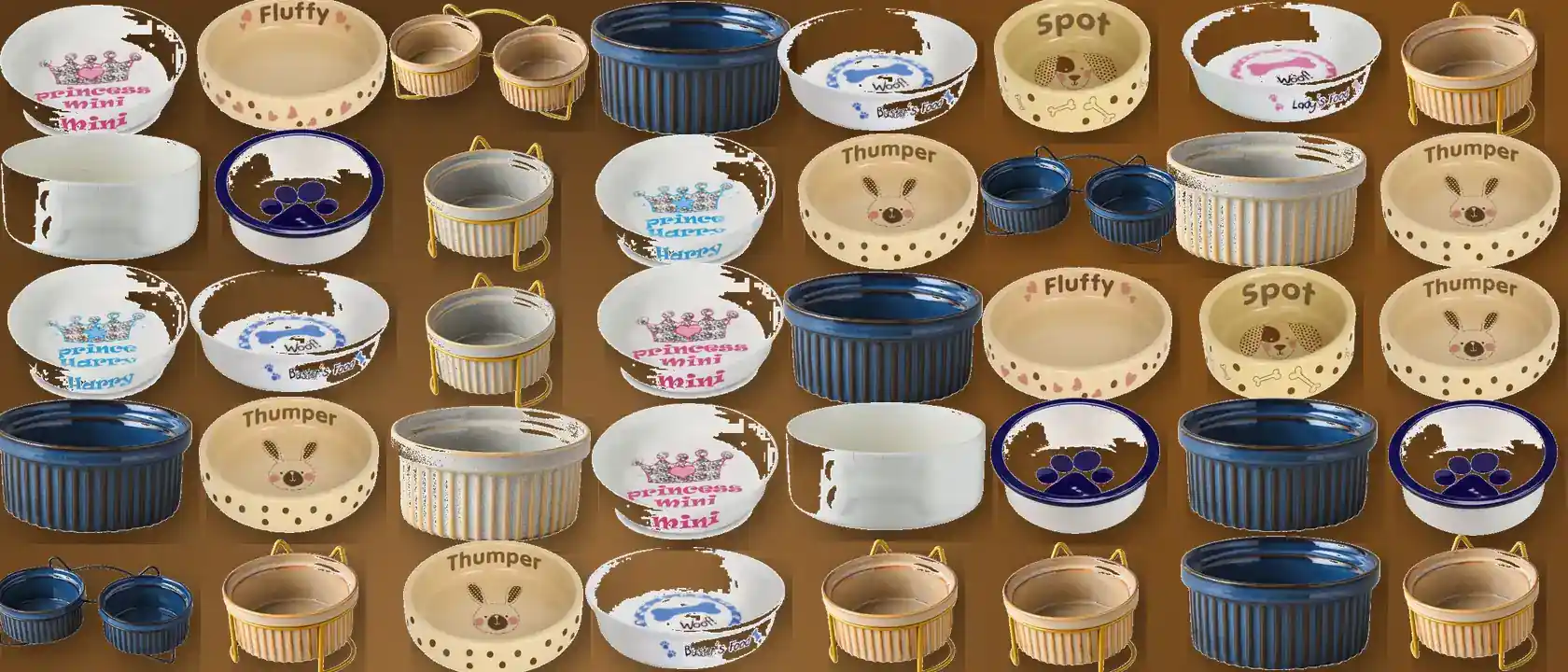 Ceramic Pet Bowls from the Alpethome catalogue