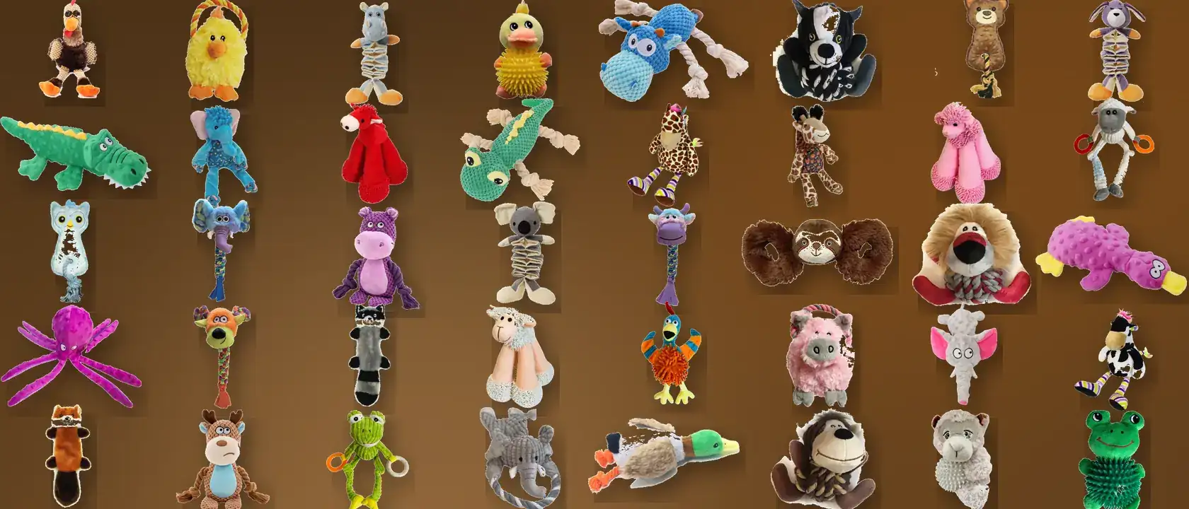 Plush Dog Toys from the Alpethome catalogue