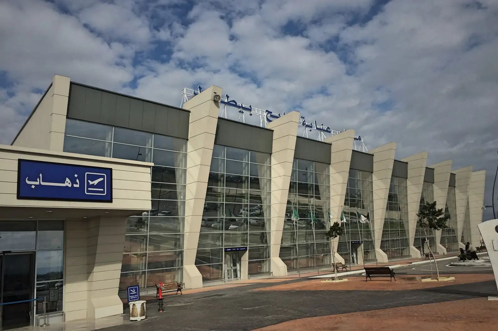 Airport building in Algeria clad with ALUCOVERBOND aluminum composite panels