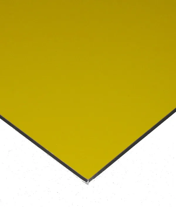 Nacreous pearl finish aluminum composite panel in warm gold