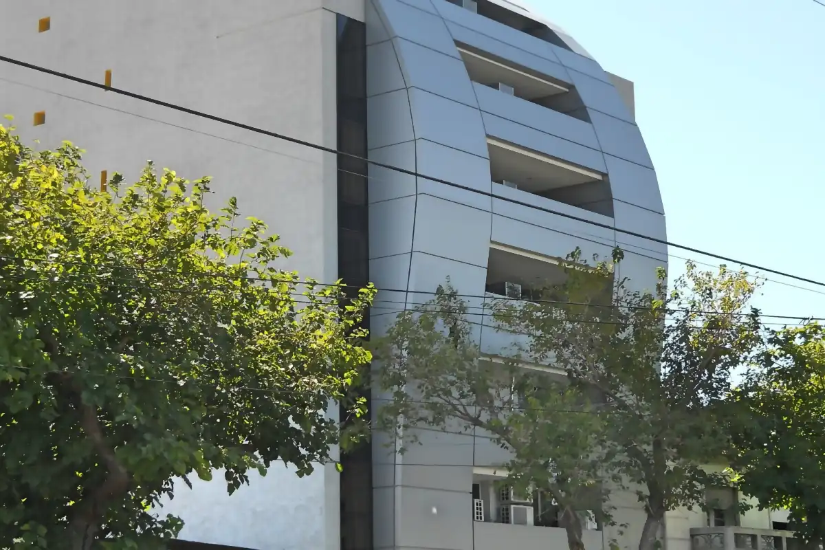 Aluminum composite panel building exterior