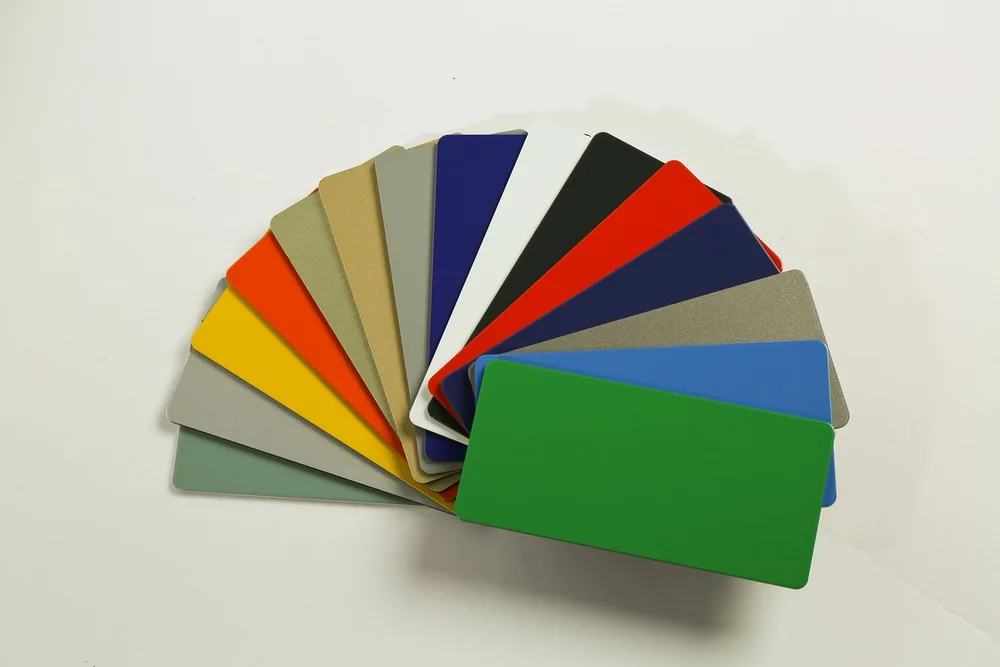 Aluminium lattice core composite panels in a range of colors