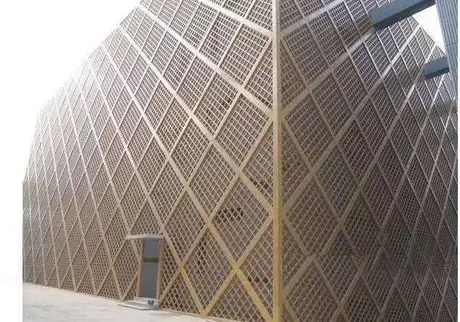 Oval Metal Mesh Perforated Sheet exterior curtain wall