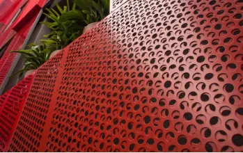 China AA5005 Material Aluminum Exterior Decorative Used Perforated Panel — Foshan Qi Aluminum Decorative Materials Co., Ltd