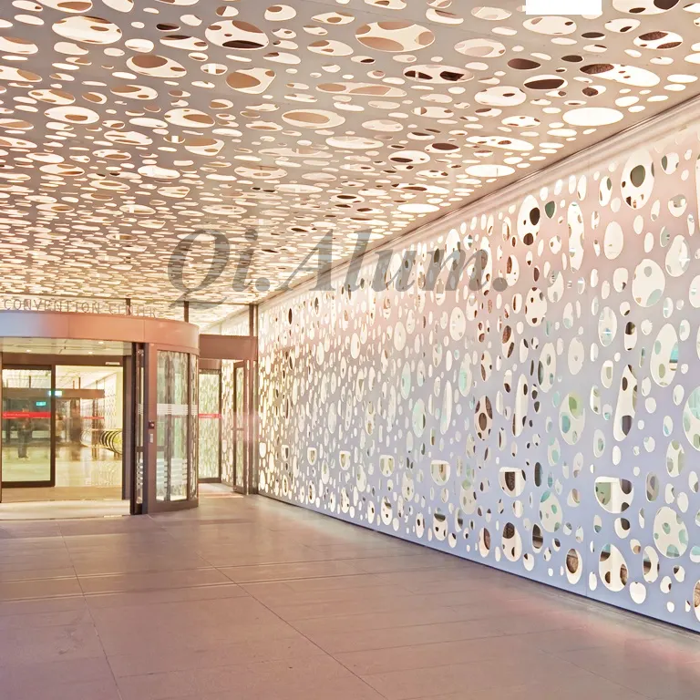 50mm diameter aluminum perforated sheets — Foshan Qi Aluminum Decorative Materials Co., Ltd