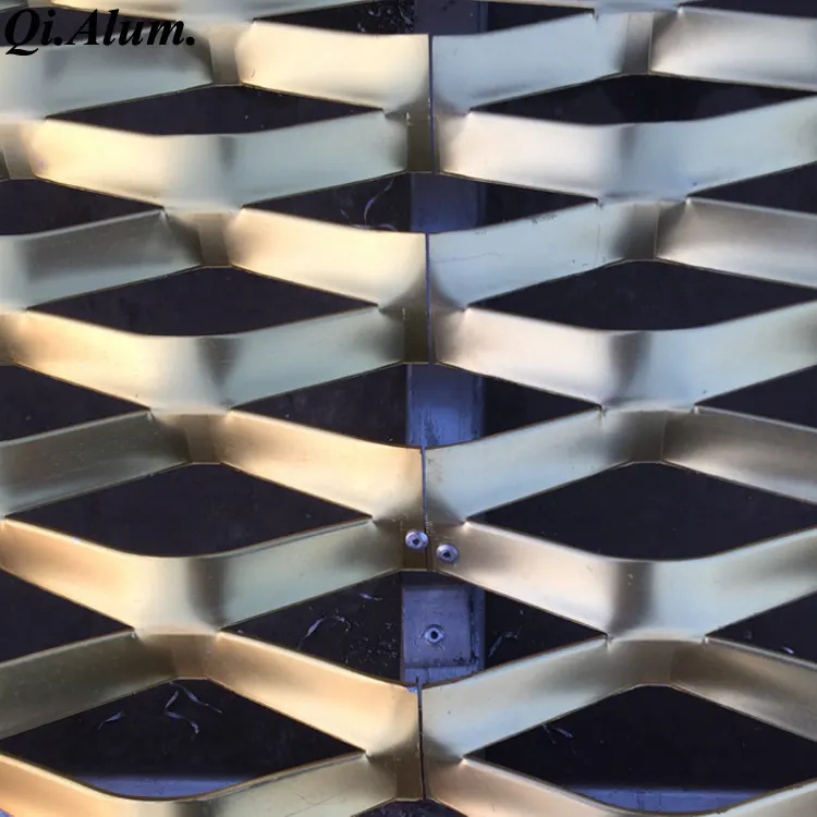 3mm aluminum mesh sheet bunnings exterior decorative balcony curtain wall — Foshan Qi Aluminum Decorative Materials Co., Ltd