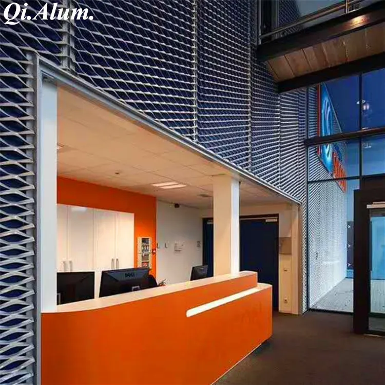 Wall Decorative Expanded Metal Mesh Facade Panels — Foshan Qi Aluminum Decorative Materials Co., Ltd
