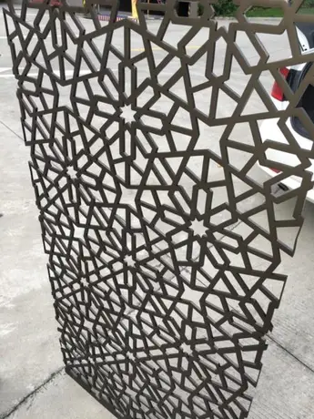 Aluminium panel metal screen partition laser cut custom made for wall decoration