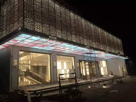 Exterior Building Decorative Engraving Aluminum Perforated Panels