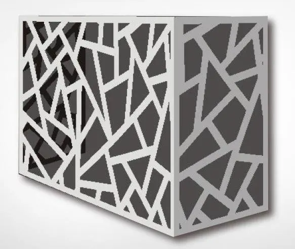 Modern design aluminum air conditioner cover for decorative outdoor — Foshan Qi Aluminum Decorative Materials Co., Ltd