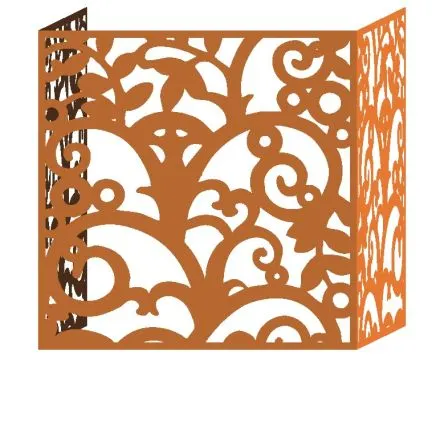Decorative Laser Cut Panels laser Cut Metal Screen Assemble As the Metal Air Conditioner COVER — Foshan Qi Aluminum Decorative Materials Co., Ltd