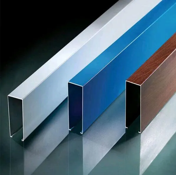 Aluminum ceiling U Type wooden Aluminum Tube for conference rooms amd hotels — Foshan Qi Aluminum Decorative Materials Co., Ltd