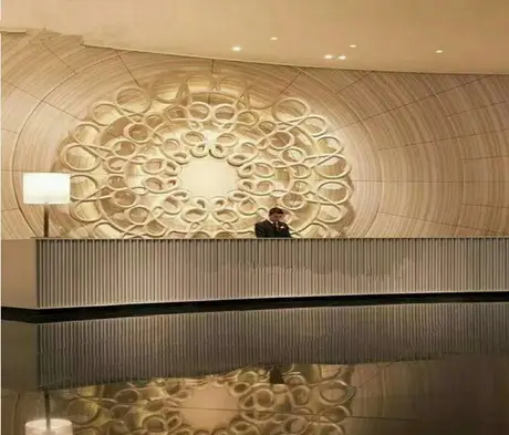 Aluminum panel for interior facade wall
