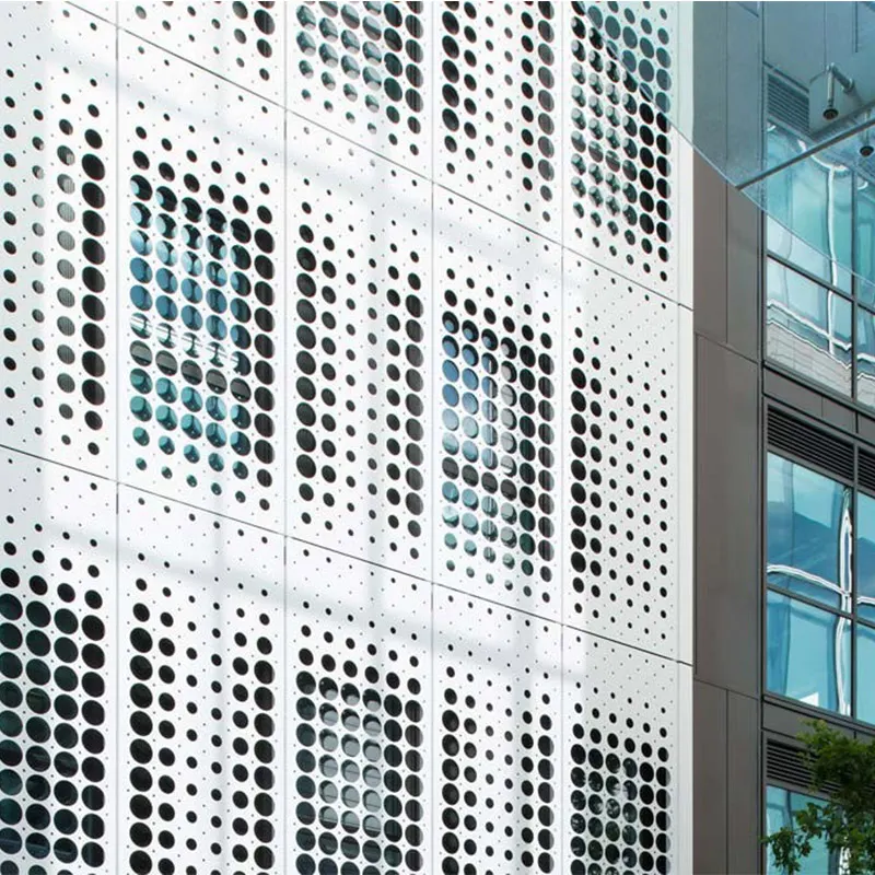 Modern cladding aluminum panel perforated for decoration — Foshan Qi Aluminum Decorative Materials Co., Ltd