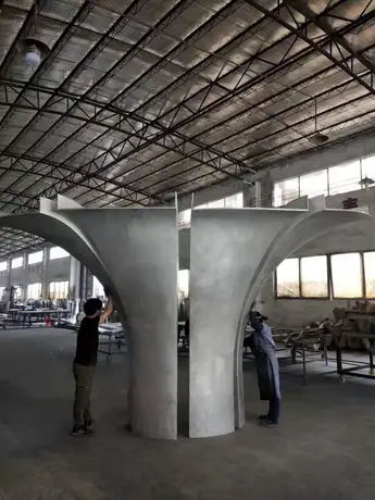 decorative aluminum double curved solid panel