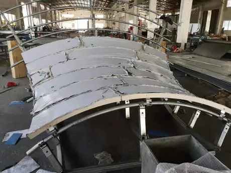 residential aluminum double curved solid panel
