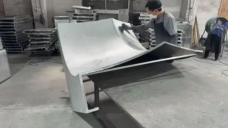 high quality aluminum double curved solid panel