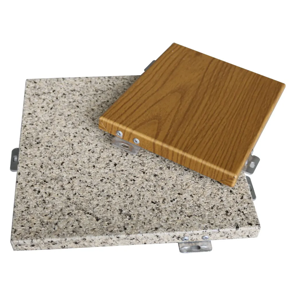 wooden and stone coating Waterproof Building Material aluminum solid panels — Foshan Qi Aluminum Decorative Materials Co., Ltd