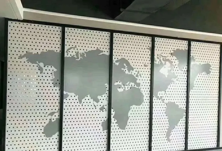 Exterior Air Conditioner Cover Wall Cladding Aluminium Perforated Panel — Foshan Qi Aluminum Decorative Materials Co., Ltd