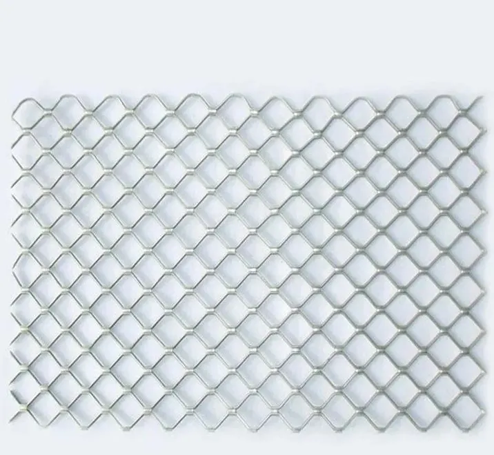 Wall decorative expanded metal mesh aluminium powder coated facade panel — Foshan Qi Aluminum Decorative Materials Co., Ltd