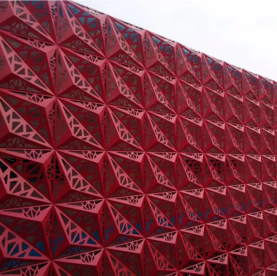 AA3003 Architectural aluminium perforated facade panel — Foshan Qi Aluminum Decorative Materials Co., Ltd
